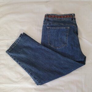 Cropped Jeans Capri Axcess Stretch Embroidered Womens Size 12 Liz Claiborne